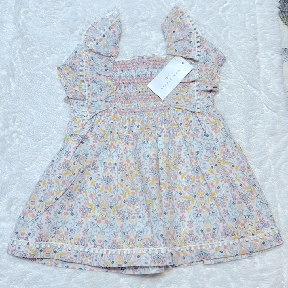 MAX STUDIO —- Dress ( light pink, yellow and sage)